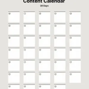 Monthly Content Calendar (30 Days)